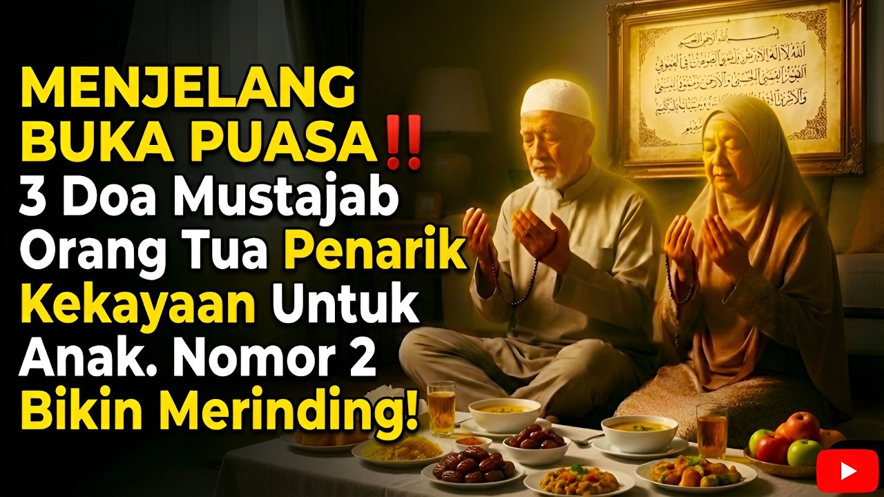 MENJELANG BUKA PUASA‼️ 3 Doa Mustajab Orang Tua Penarik Kekayaan Untuk Anak. Nomor 2 Bikin Merinding