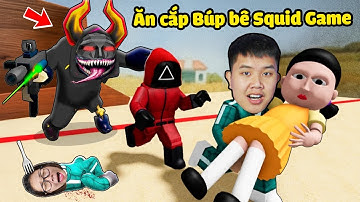 Troll ăn cắp Búp Bê Squid Game bị trùm sai lính đuổi bắt trong Trò Chơi Con Mực cùng bqThanh & Ốc