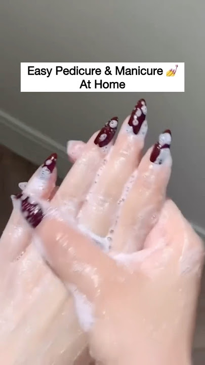 Most Easy Manicure & Pedicure At Home | Feet/Hand Cleaning Tips | Remove Suntan #manicure #shorts