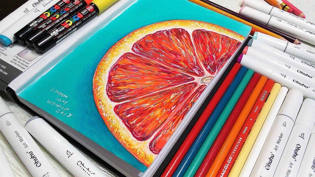 Juicy Citrus Slice Time-lapse Sketchbook Sunday! my crafting channel shop