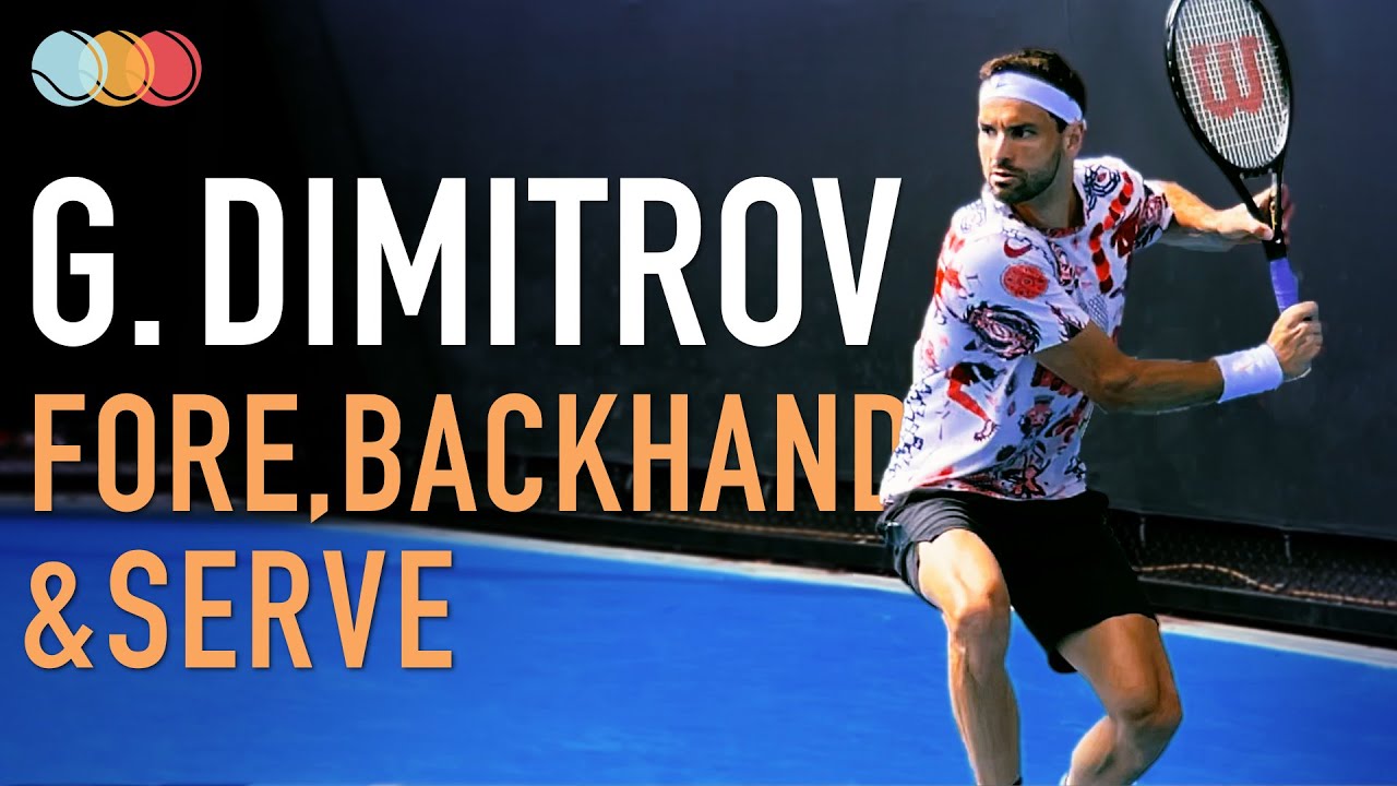 Grigor Dimitrov - Forehand Backhand Serve in Slow Motion (2021)