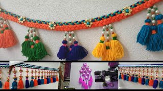 Awesome - Beautiful Door Hanging Toran Making With Woolen Easy Woolen Door Hanging Toran Craft