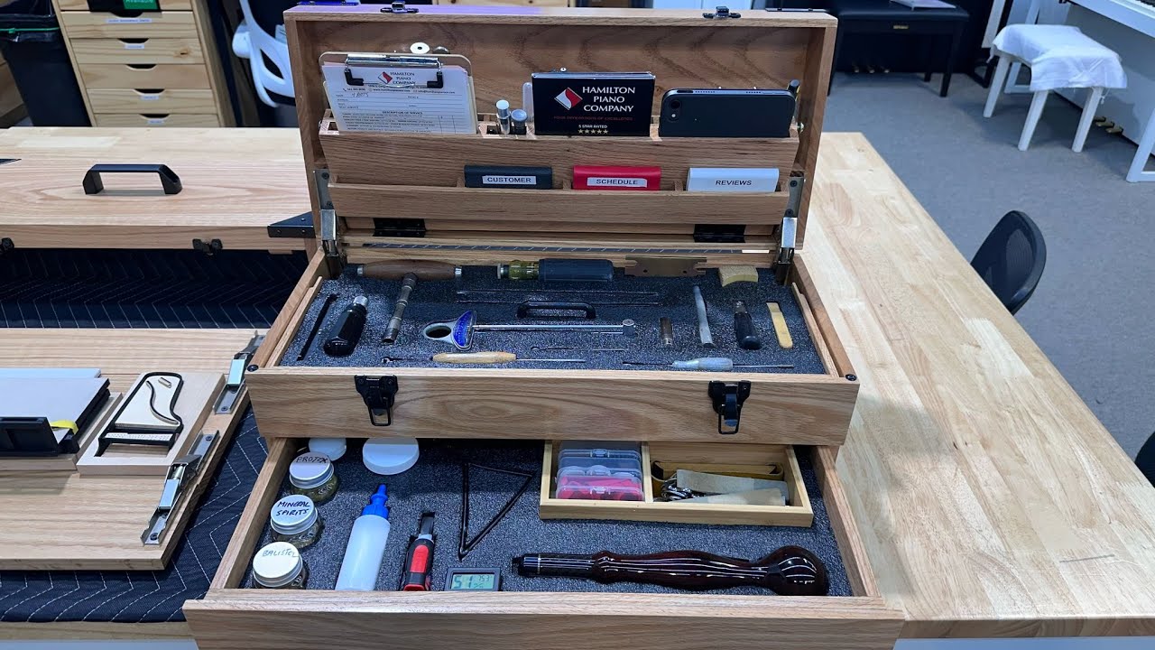 Three unique custom tool cases from Hamilton Piano Company!!