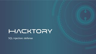 SQL injection: defense scenario