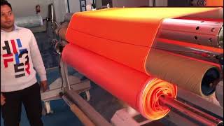 PUR Hotmelt Lamination Process - Fabric + TPU Film Lamination.