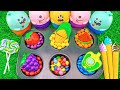 ASMR Satisfying Video l How to Make Color Candy from Fruit Lollipop and Color Tray Circle Cutting