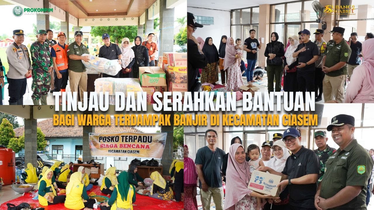 Wakil Bupati Subang Tinjau dan Serahkan Bantuan bagi Warga Terdampak Banjir di Kecamatan Ciasem
