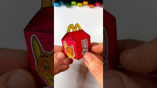 DIY Miniature McDonald’s Zootopia 2 Happy Meal | Paper Craft Ideas #shorts #papercraft