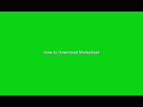 How to Download Marksheet from web?