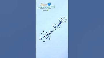 Anjum ❤️💚 beautiful signature 💚❤️#shorts #signature #trending#handwriting @Ms_attractive_sign_1996