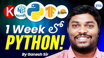 ULTIMATE 2025 Python Roadmap: Zero to Python Developer in 1 Week | Ganesh Sir | Careers Telugu
