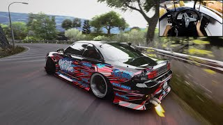 Nissan s14 Touge Drifting l Assetto Corsa (CAMMUS - Steering Wheel Gameplay)