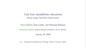 Lecture 43: Cuts from Semidefinite Relaxations, by Pietro Belotti.
