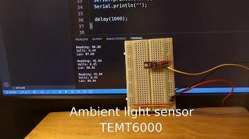Ambient light sensor Temt6000 demo