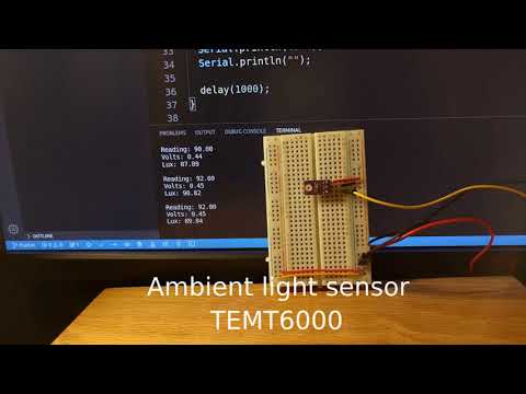 Ambient light sensor Temt6000 demo