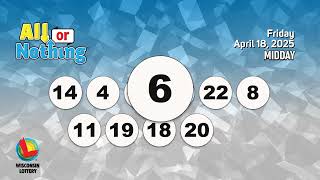 Wisconsin Lottery Midday Draw 04/18/2025