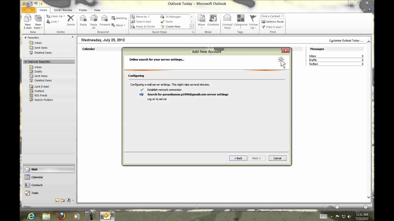 How to configure microsoft Outlook for your gmail Account - YouTube