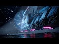 Futuristic space stations and spaceships