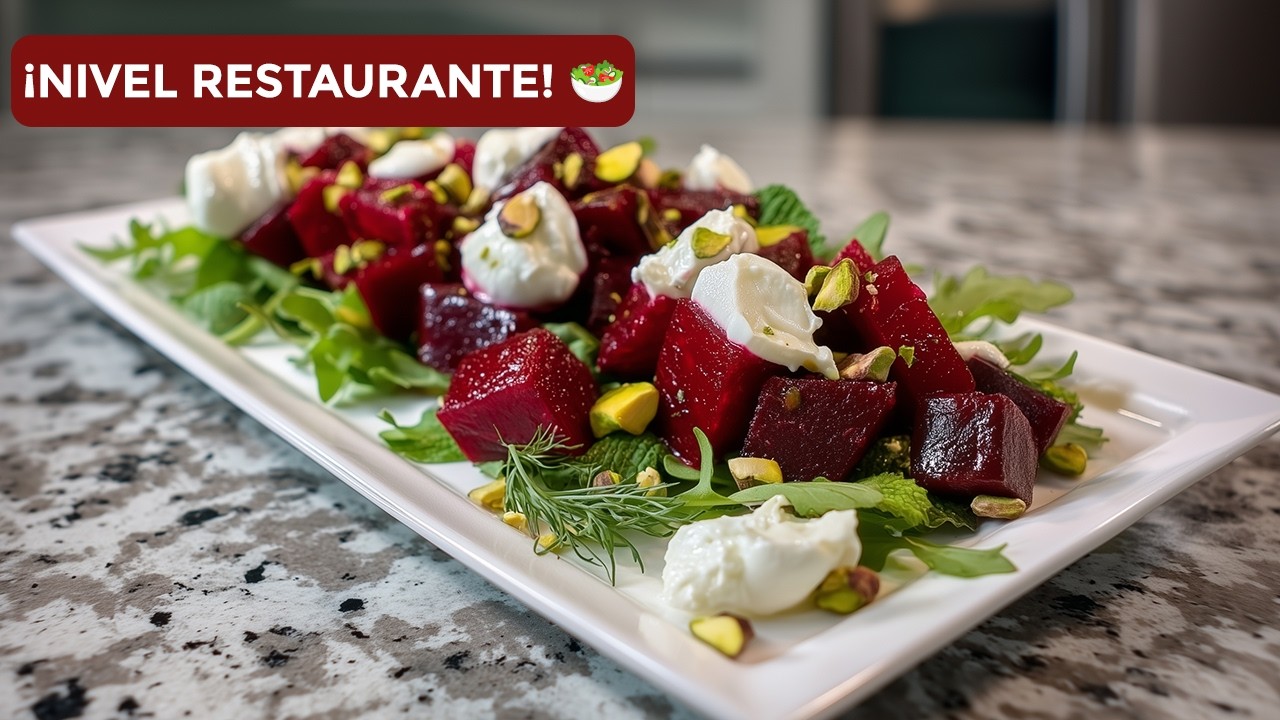 Ensalada de Remolacha con Queso de Cabra Batido 🥗🧀 | Nivel Restaurante (FÁCIL)