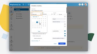 Schedule a meeting in the RingCentral desktop app