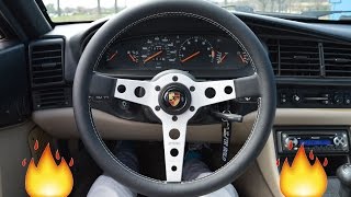 1987 Porsche 944 Momo prototipo steering wheel install