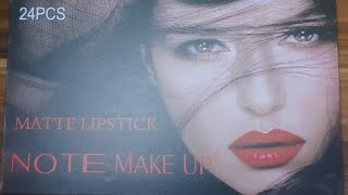 #Note_Makeup  تجربة علبة الارواج الجديدة من نوت ميك أب