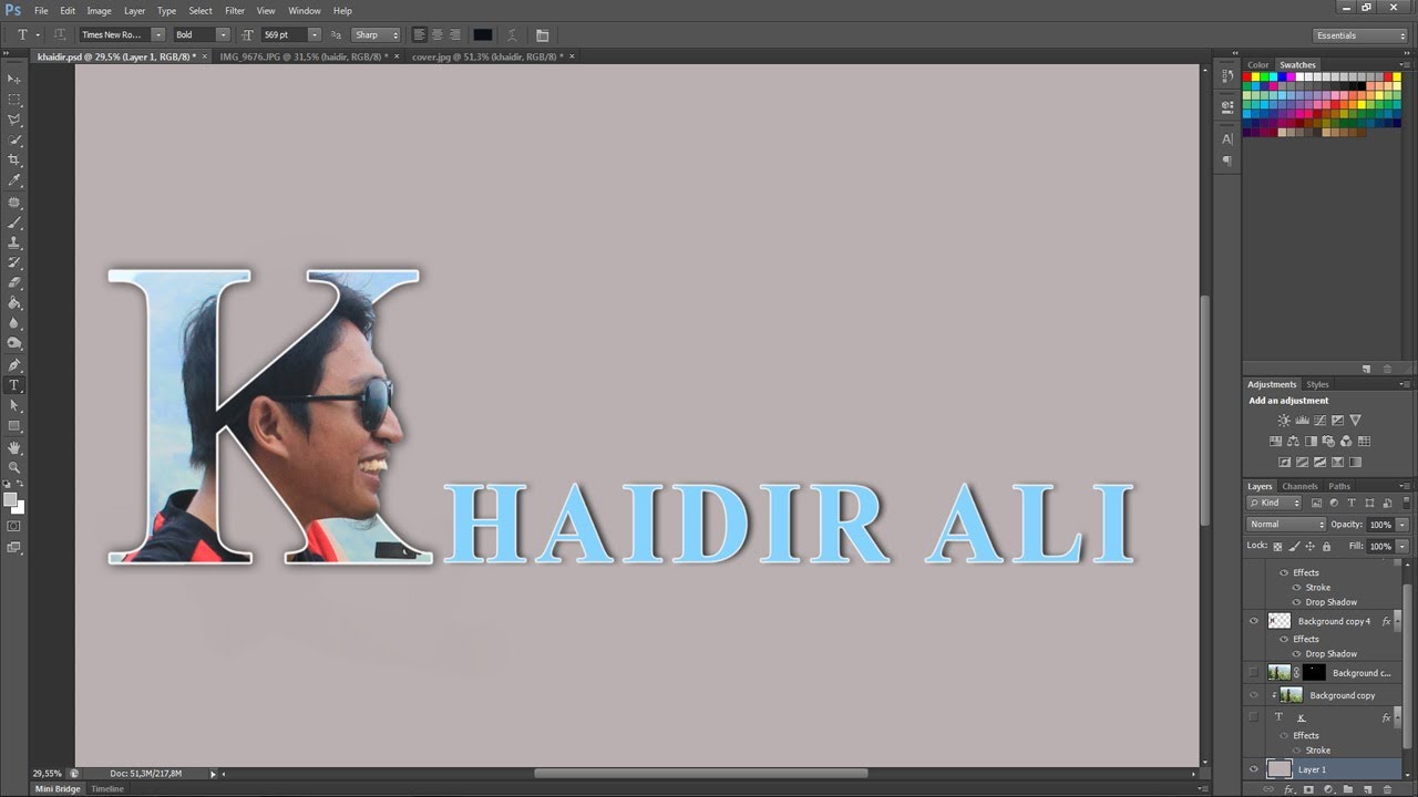 Text Effect - Photoshop Tutorial - YouTube