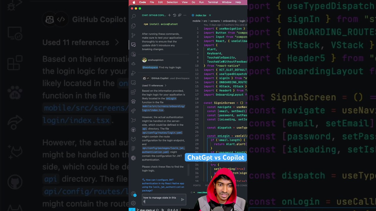Github Copilot vs ChatGpt