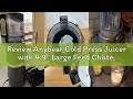 Review Anybear Cold Press Juicer with 4.9" Large Feed Chute, 350W Masticating Juicer Machines with D
