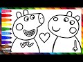 Dibuja y Colorea A Peppa Pig Y A La Oveja Suzy 🐷💗🐑🌈 Dibujos Para Niños