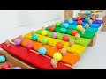 Marble Run ASMR ☆HABAの木製スロープ&カラフルボールの木琴サウンドコース♪