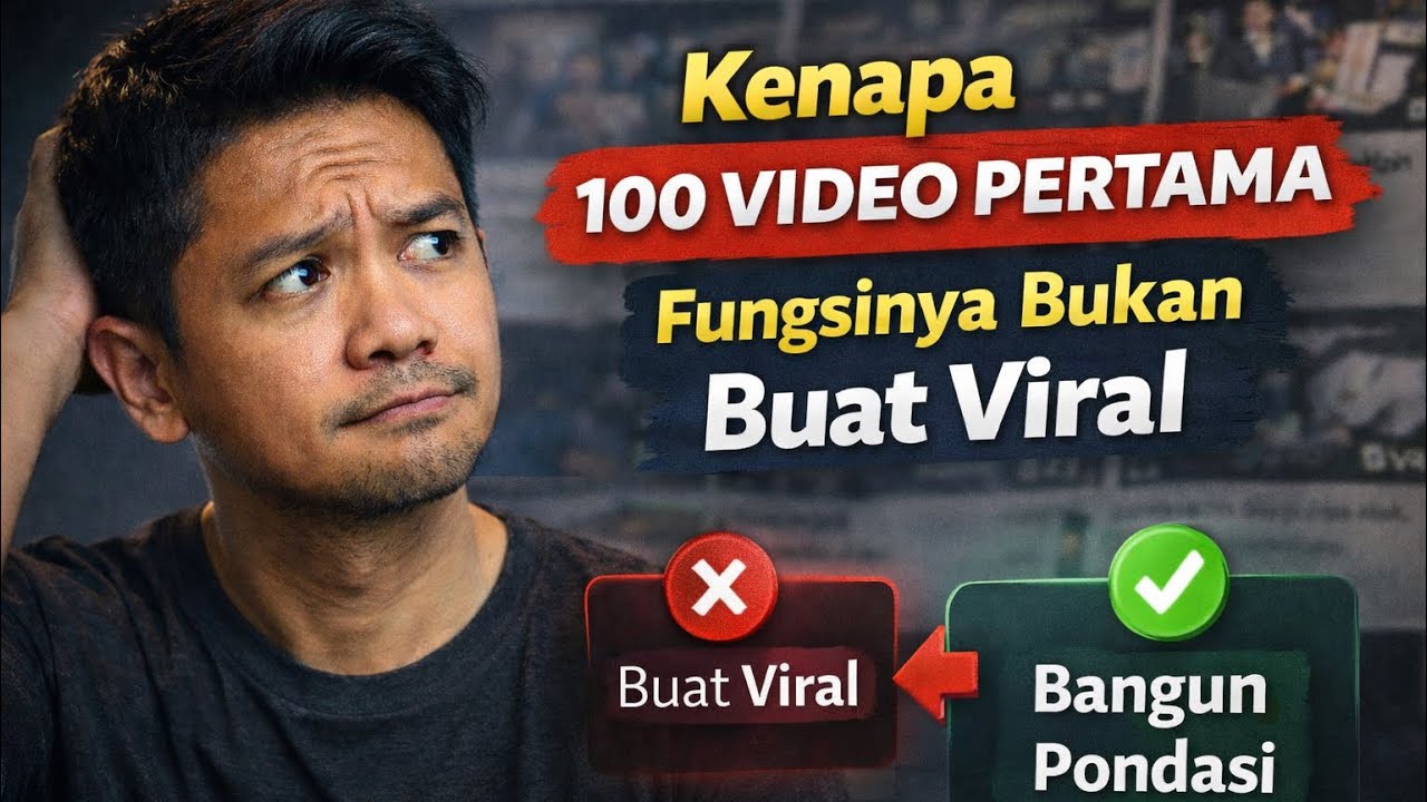 Kenapa 100 Video Pertama Itu Bukan Buat Viral (Ini Realita Kreator Pemula)
