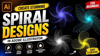 🔥 Create Stunning Spiral Designs in Adobe Illustrator | Easy Spiral Effect Tutorial for Beginners Create Patterns In Illustrator Easy Method Graphic Design Tutorial Illustratortips