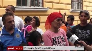 Protest In Fata Primariei Zalau