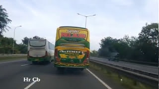 Sangar..suara knalpot ngorok BUS Luragung Bilkis ngebut diatas 100km