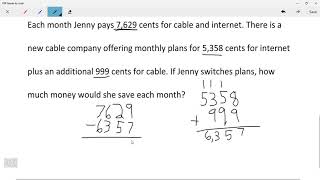 4th Grade: Math Multi Step Word Problem 2