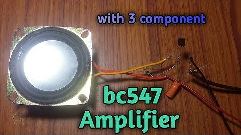 bc547 amplifier | electronic tamil | amplifier with one transistor | bc547 transistor