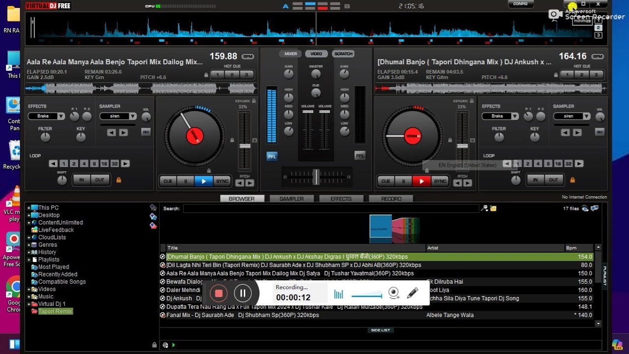 TAPORI SONG DHOL REMIX || Nonstop Viratual Dj || SR Dj SKN