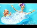 Barbie Baby and Barbie at the Swimming Pool, Jacuzzi and Waterslide