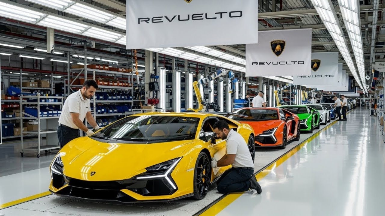 "How Lamborghini Produces the Revuelto 🇮🇹 | Inside the Italian Supercar Factory (Full Process)"