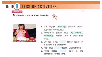Tiếng Anh Lớp 8 ||  Unit 1 LEISURE ACTIVITIES - A Closer Look 2 || Học Tiếng Anh Trực Tuyến