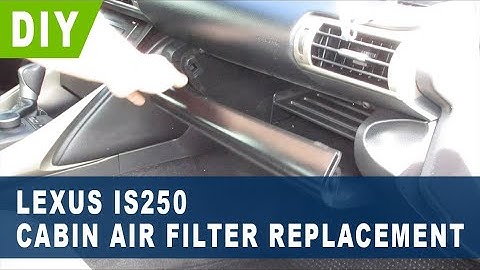 Lexus IS250 Cabin Air Filter Replacement ( 2014 2015 )