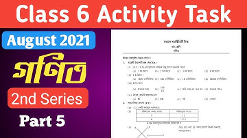 Class 6 Maths Model Activity Task 2021 || Part 5 || Class VI New Model Activity Task August 2021