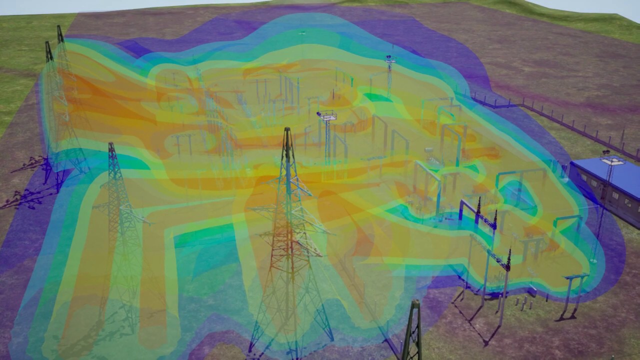 Трехмерное изображение эквипотенциальных поверхностей напряженности ...