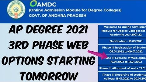 AP Degree 2021 3rd Phase Web options starting Tomorrow 🤩//How to give AP Degree 2021 web options