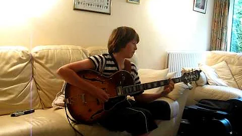 Harold (13) plays his version of Signe by Eric Cla...