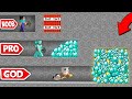 WHO IS THE LUCKIEST IN THIS MINE? Minecraft - NOOB vs PRO vs GOD