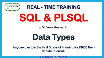 Session -3 : SQL & PLSQL Real-time training || Data types || Character || Number || March 2023 batch