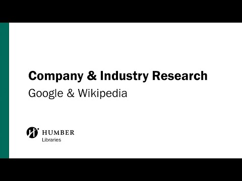 Company Research: Google and Wikipedia