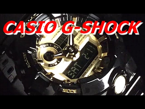 CASIO G-SHOCK カシオ腕時計Ｇショック ブラック×ゴールド GA-710GB-1AJF